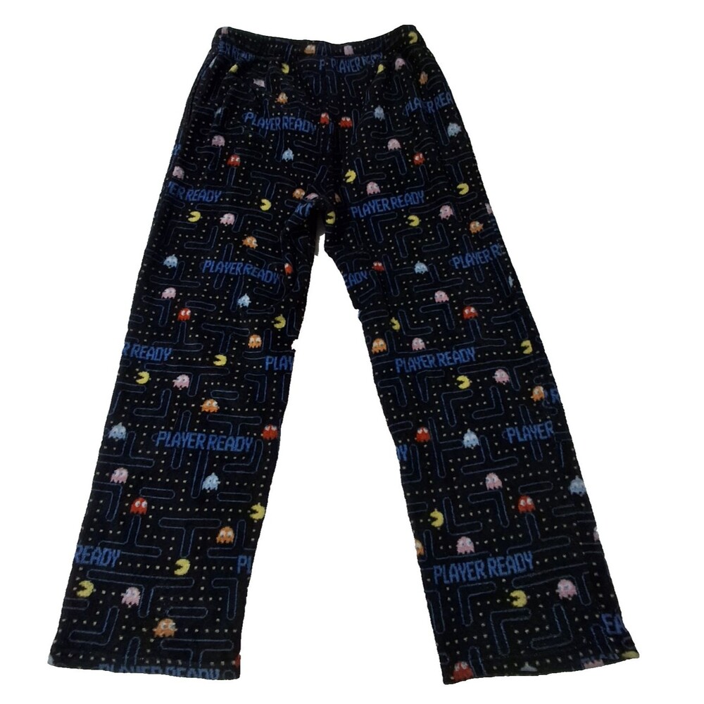 Bandai Namco Pac Man Lg Player Ready Comfy Fleece Lounge Sleep Pants - Picture 10 of 10